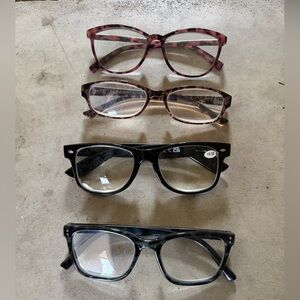 Assorted Reading Glasses Bundle - Black, Tortoiseshell, Red